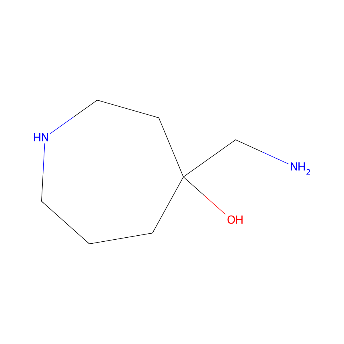 4-(Aminomethyl)azepan-4-ol molecular structure, CAS 1544382-49-1