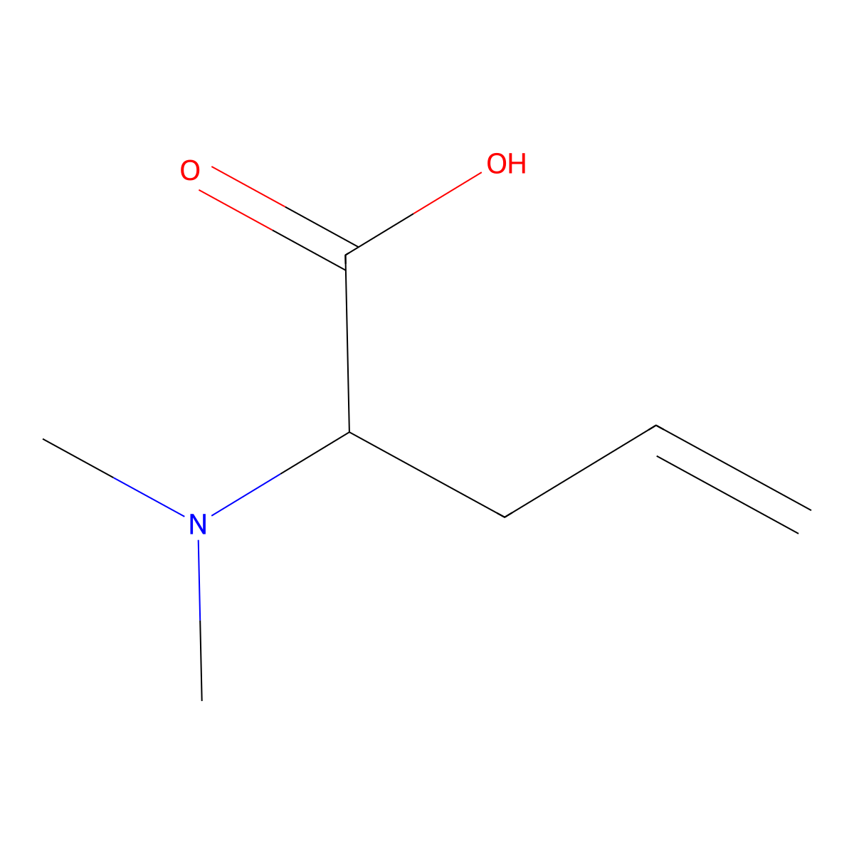 2-(Dimethylamino)pent-4-enoic acid molecular structure, CAS 1544384-52-2