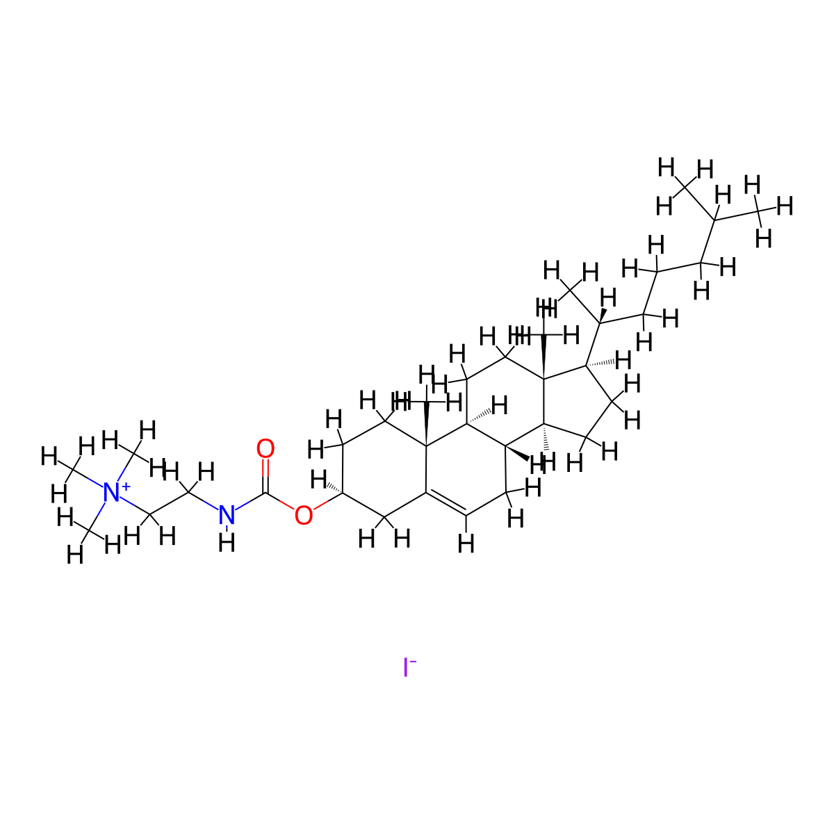 Tma-cholesterol plant molecular structure, CAS 154440-71-8