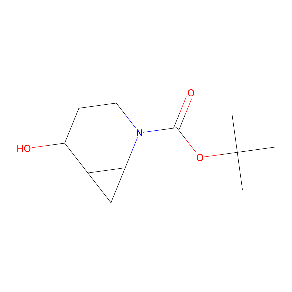 tert-Butyl 5-hydroxy-2-azabicyclo[4.1.0]heptane-2-carboxylate molecular structure, CAS 1544407-76-2