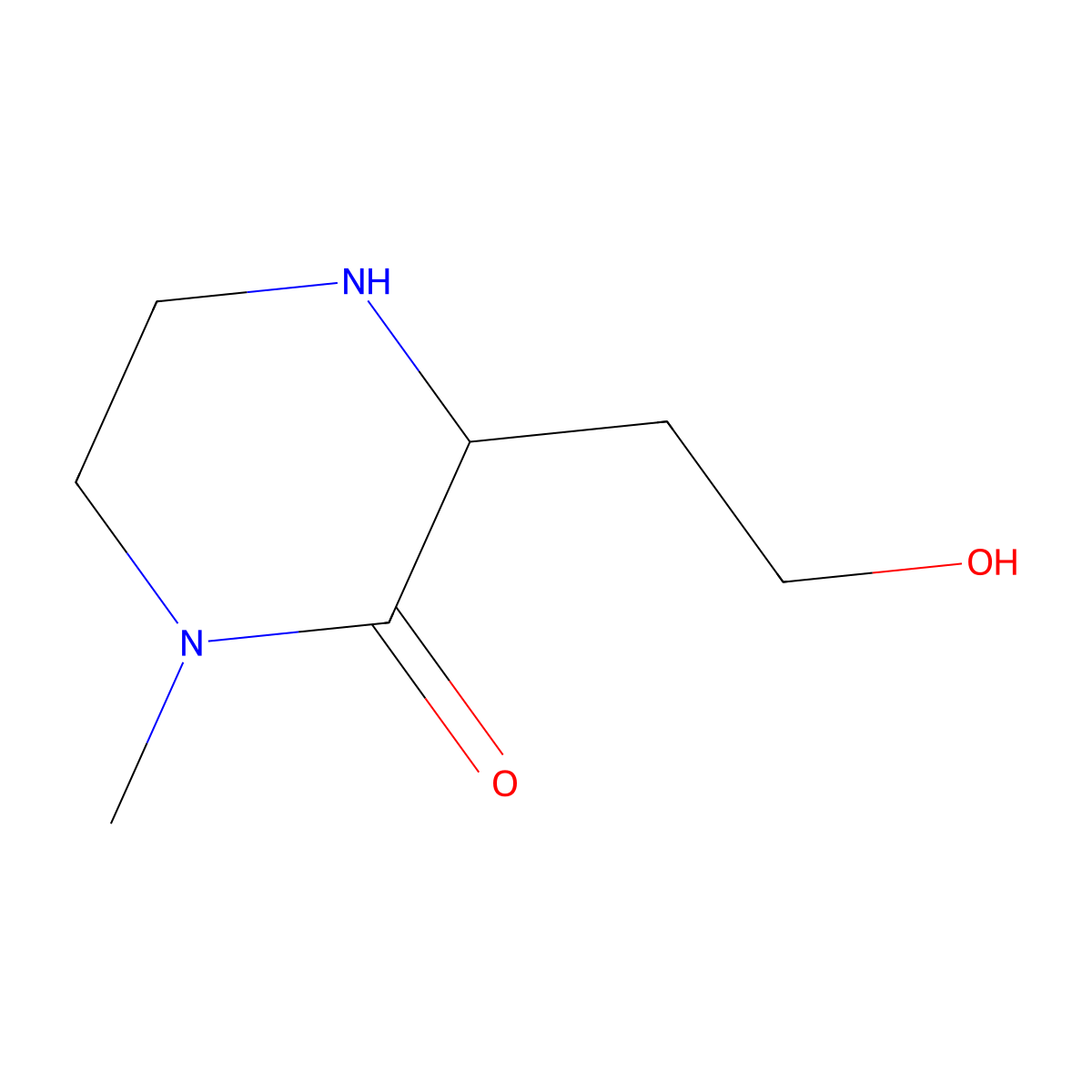 3-(2-Hydroxyethyl)-1-methylpiperazin-2-one molecular structure, CAS 1544437-86-6