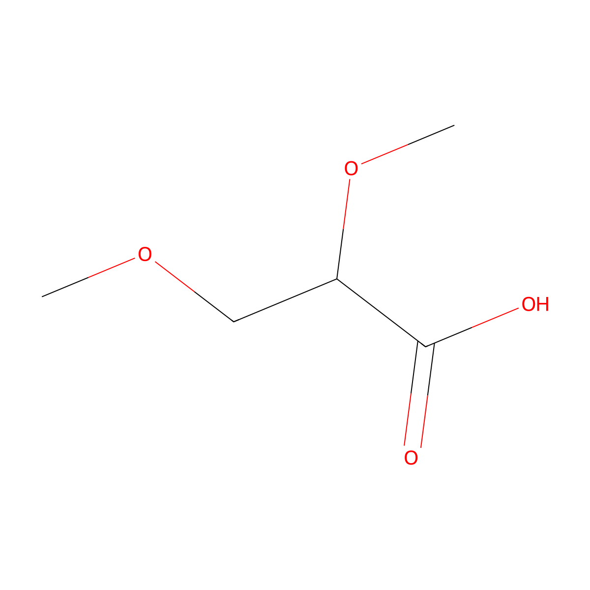 2,3-Dimethoxypropanoic acid molecular structure, CAS 154444-99-2