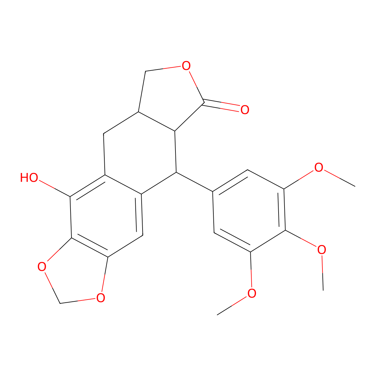 beta-Peltatin molecular structure, CAS 15445-77-9