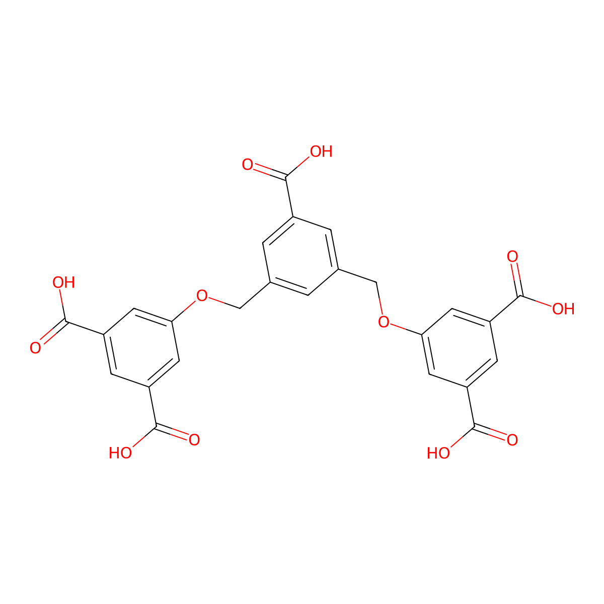 5,5'-(((5-Carboxy-1,3-phenylene)bis(methylene))bis(oxy))diisophthalic acid molecular structure, CAS 1544500-13-1