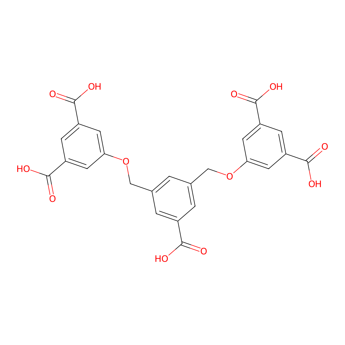 5,5'-(((5-Carboxy-1,3-phenylene)bis(methylene))bis(oxy))diisophthalic acid molecular structure, CAS 1544500-13-1