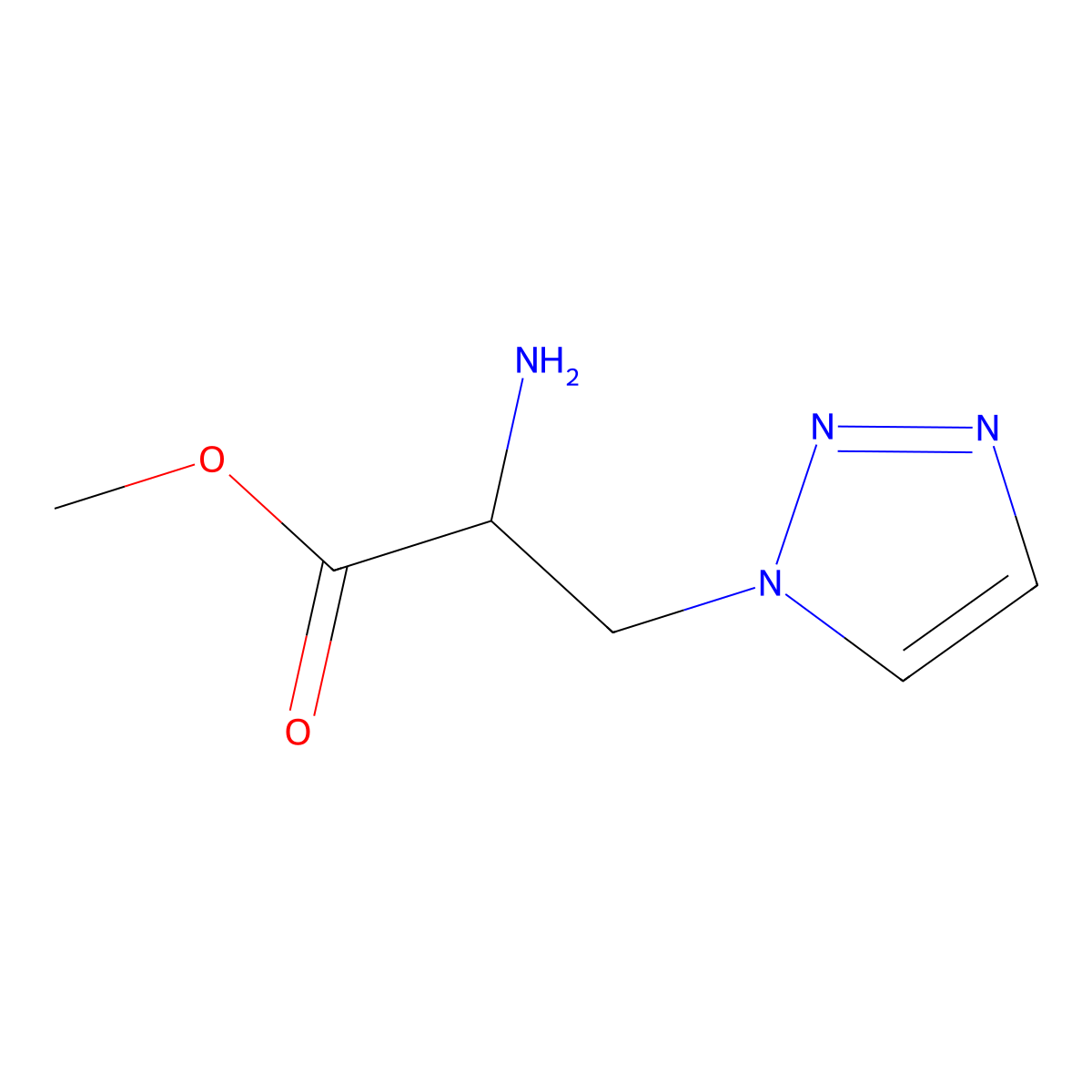 Methyl 2-amino-3-(1H-1,2,3-triazol-1-yl)propanoate molecular structure, CAS 1544509-48-9