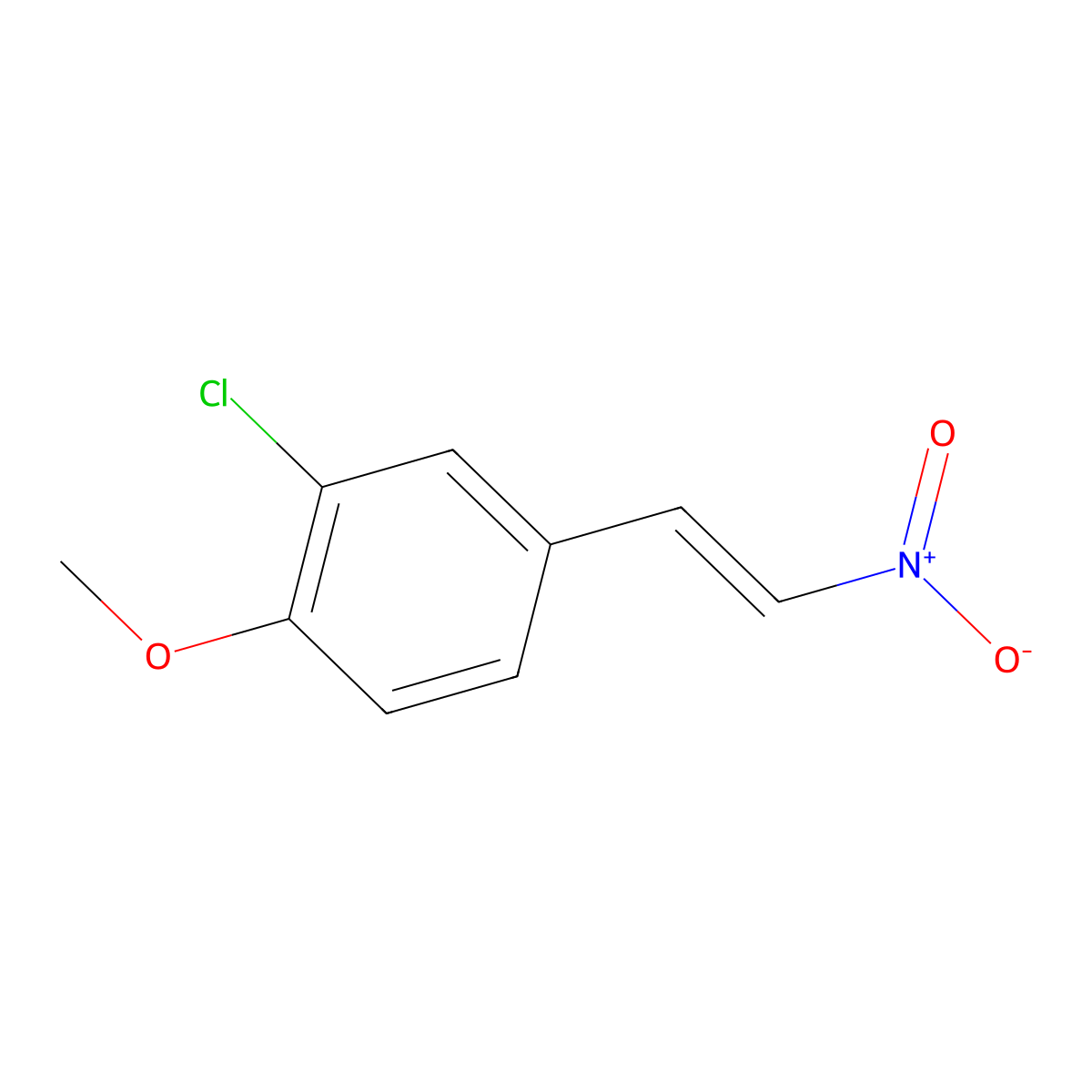 2-Chloro-1-methoxy-4-(2-nitroethenyl)benzene molecular structure, CAS 154455-59-1
