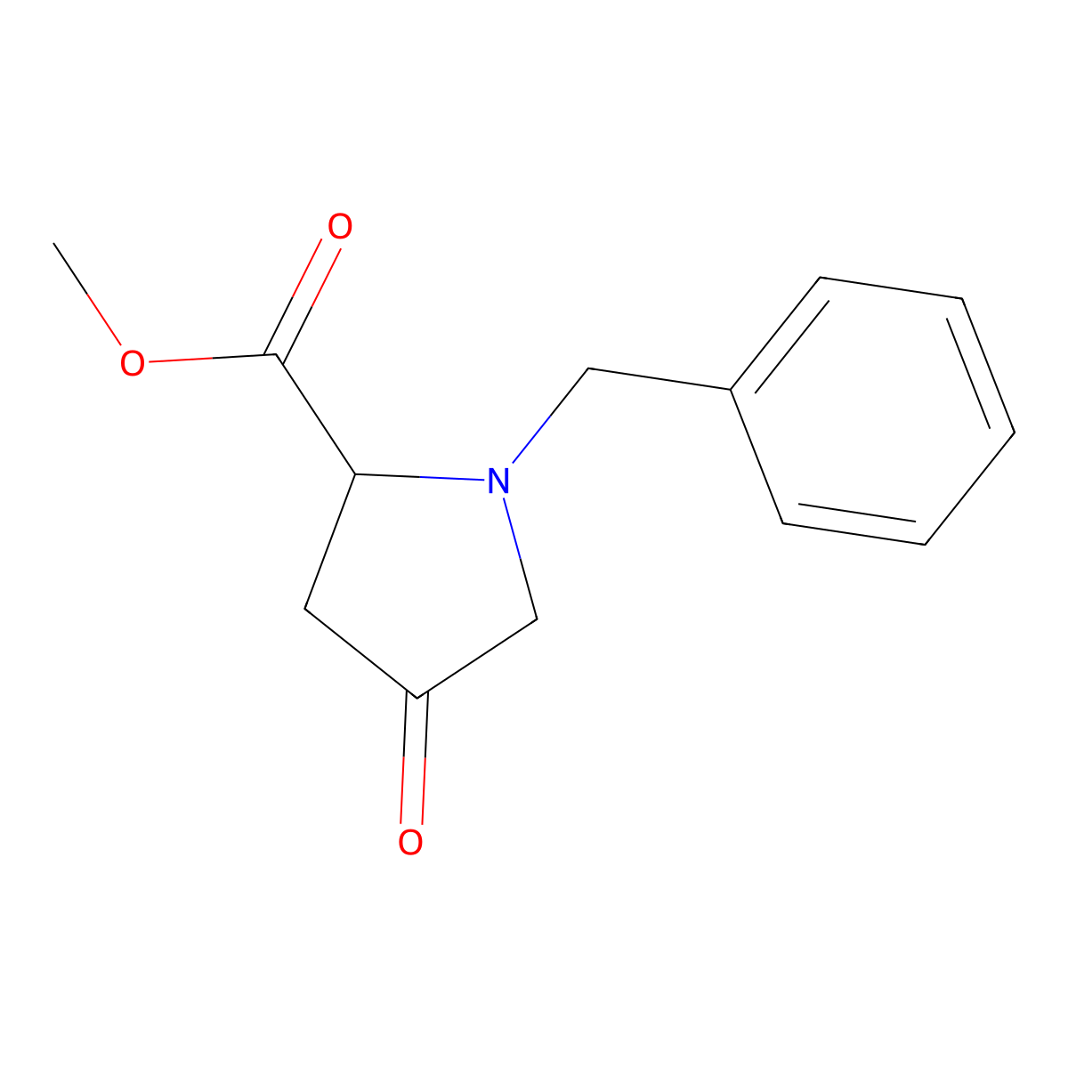 Methyl (2S)-1-benzyl-4-oxoprolinate molecular structure, CAS 154456-18-5
