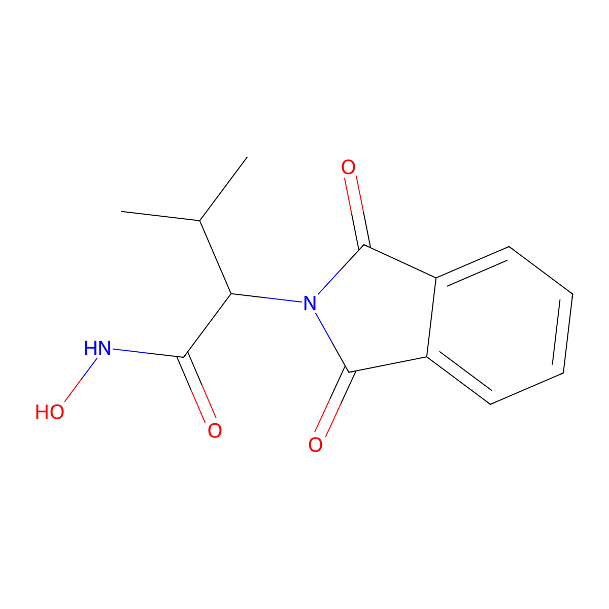 2-(1,3-dioxoisoindol-2-yl)-N-hydroxy-3-methylbutanamide molecular structure, CAS 154457-84-8
