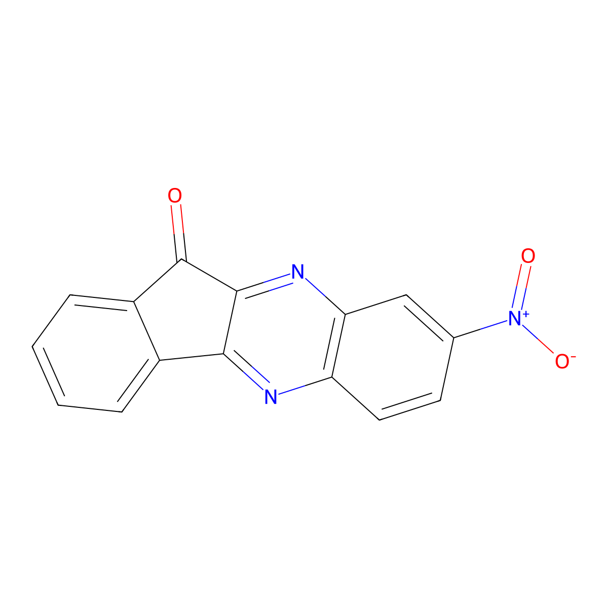 8-Nitro-11H-indeno[1,2-b]quinoxalin-11-one molecular structure, CAS 154458-01-2