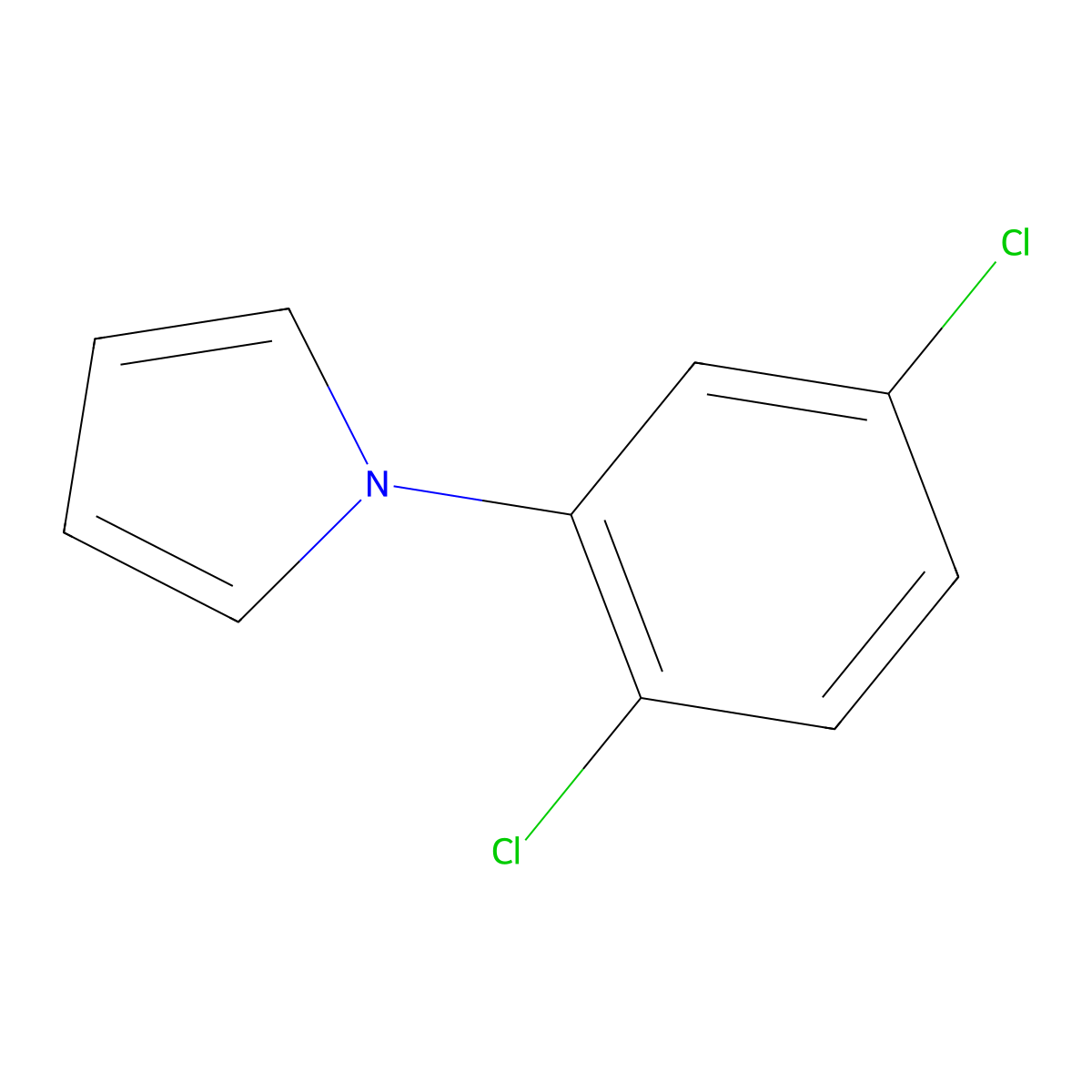 1-(2,5-dichlorophenyl)-1H-pyrrole molecular structure, CAS 154458-87-4
