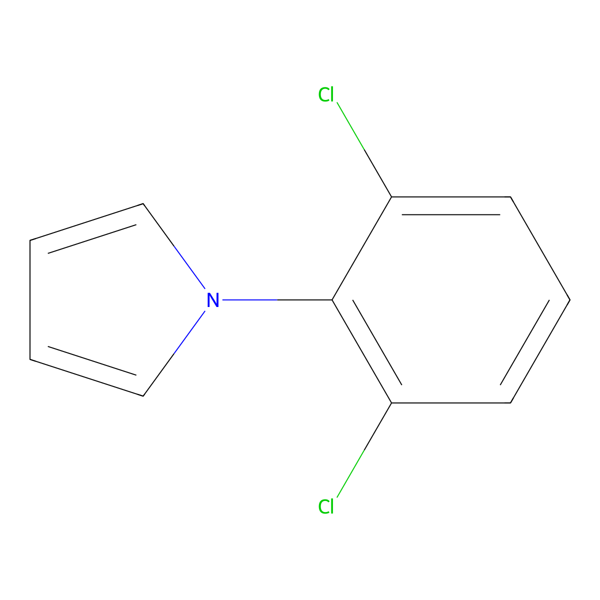 1-(2,6-dichlorophenyl)-1H-pyrrole molecular structure, CAS 154458-88-5