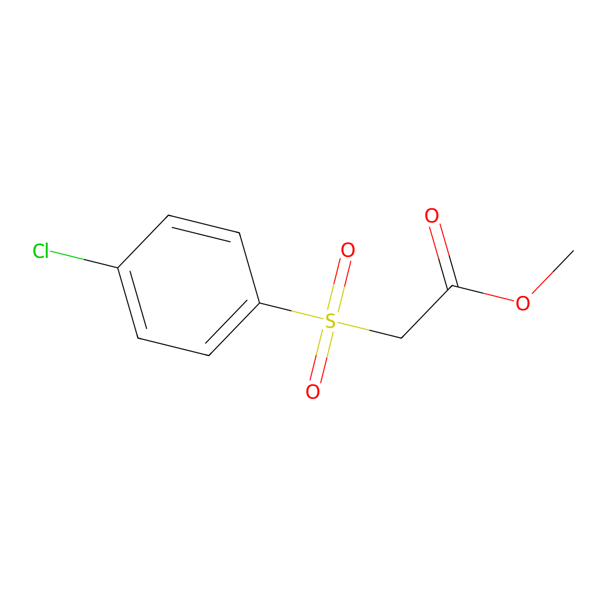 Methyl 2-(4-chlorobenzenesulfonyl)acetate molecular structure, CAS 15446-25-0