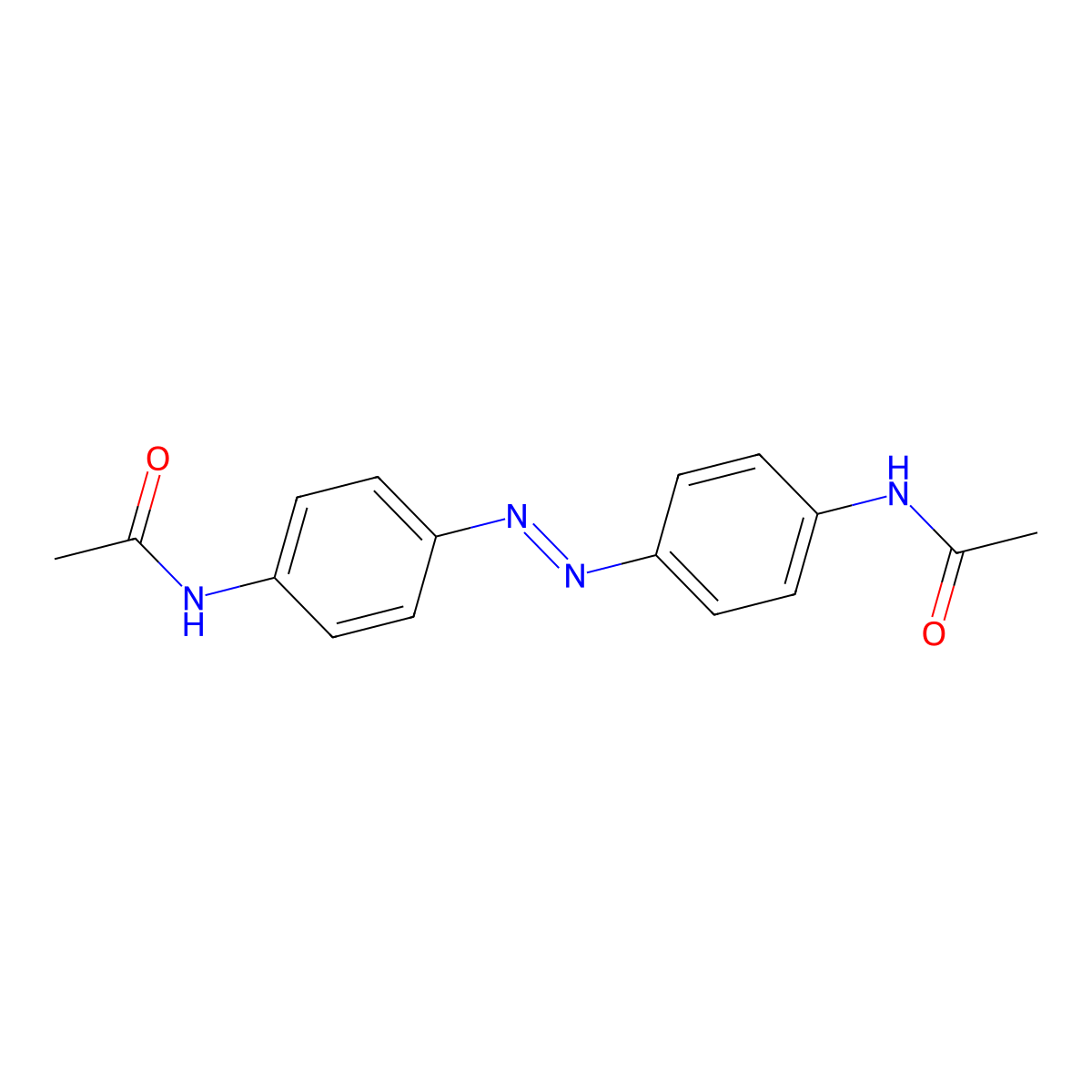 Acetamide, N,N'-(1,2-diazenediyldi-4,1-phenylene)bis- molecular structure, CAS 15446-39-6