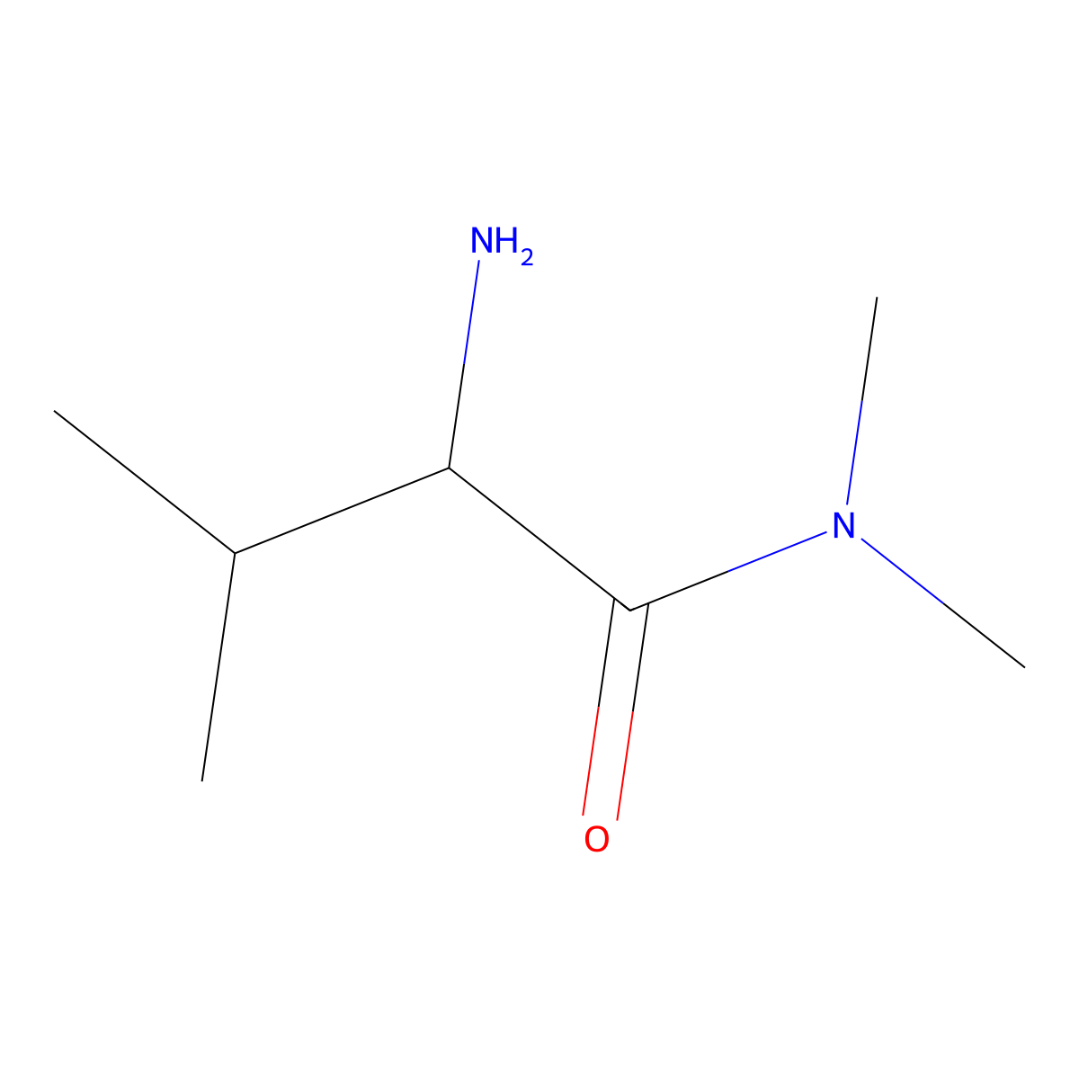 (2s)-2-Amino-n,n,3-trimethylbutanamide molecular structure, CAS 154462-98-3