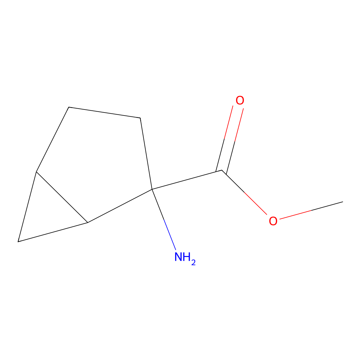 Methyl 2-aminobicyclo[3.1.0]hexane-2-carboxylate molecular structure, CAS 1544625-79-7