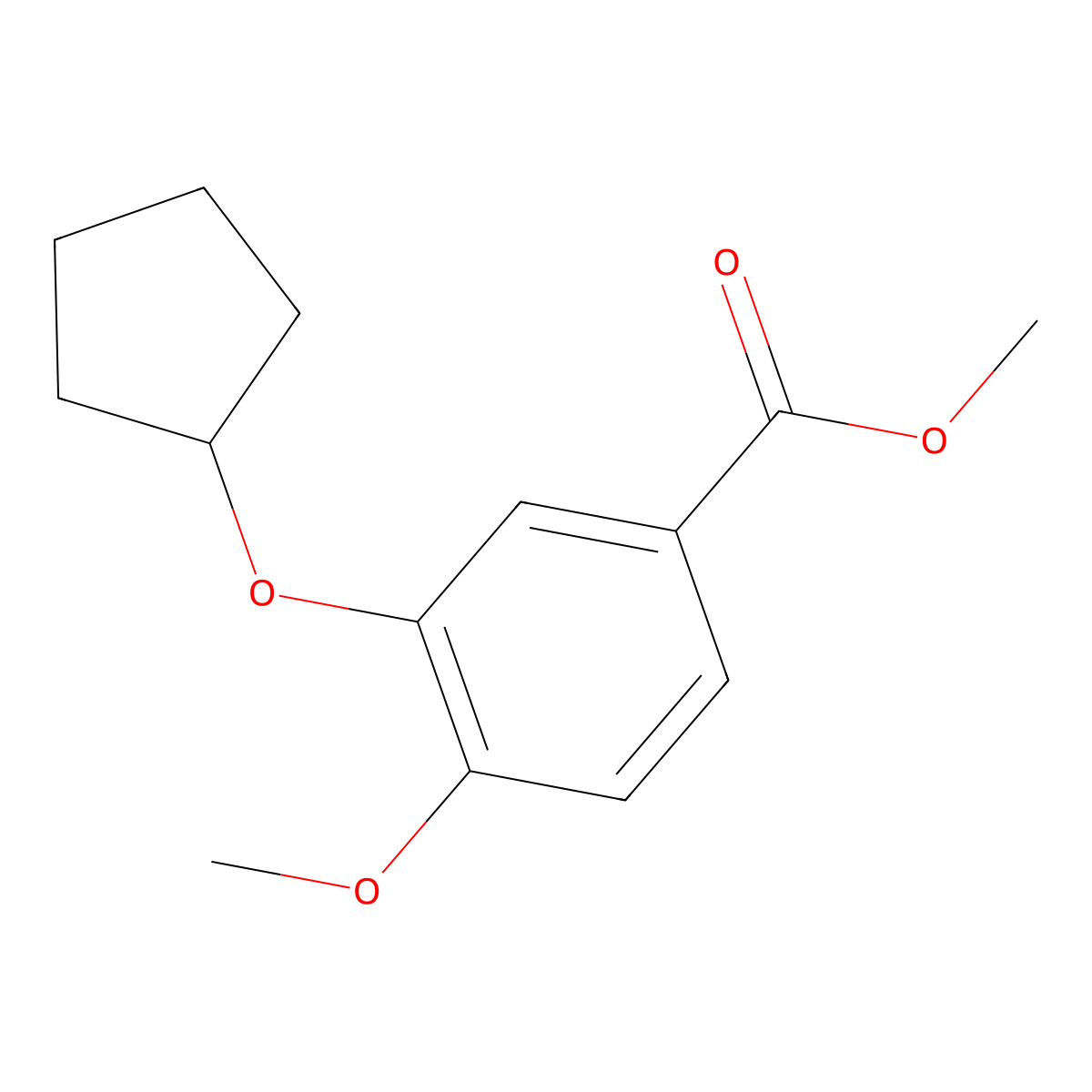 Methyl 3-(cyclopentyloxy)-4-methoxybenzoate molecular structure, CAS 154464-24-1