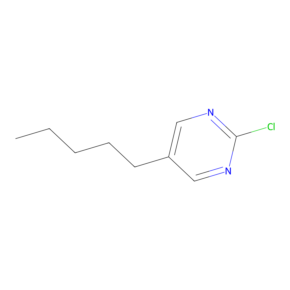 2-Chloro-5-pentylpyrimidine molecular structure, CAS 154466-62-3