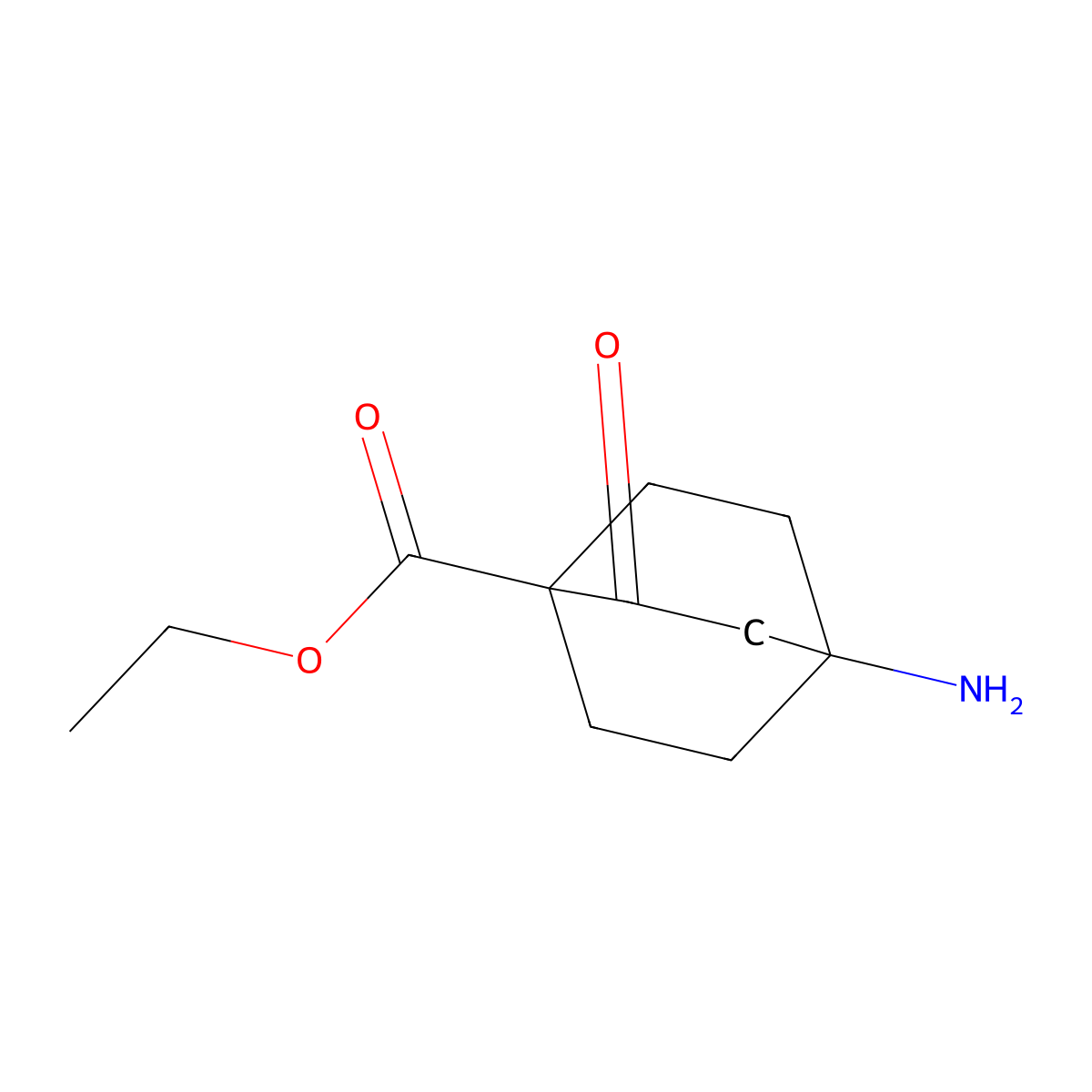 Ethyl 4-amino-2-oxobicyclo[2.2.2]octane-1-carboxylate molecular structure, CAS 1544662-57-8