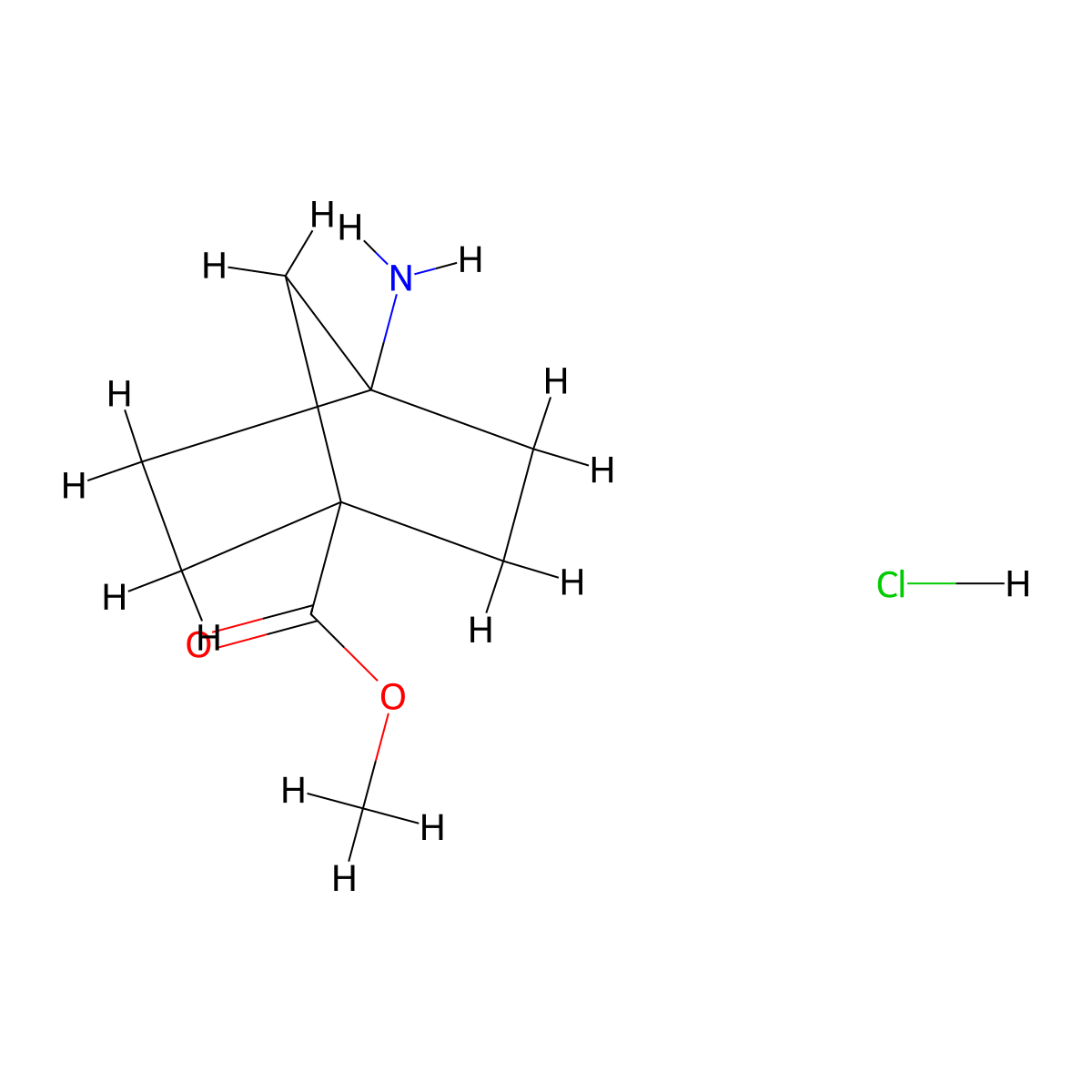 Methyl 4-aminobicyclo(2.2.1)heptane-1-carboxylate hydrochloride molecular structure, CAS 1544665-44-2