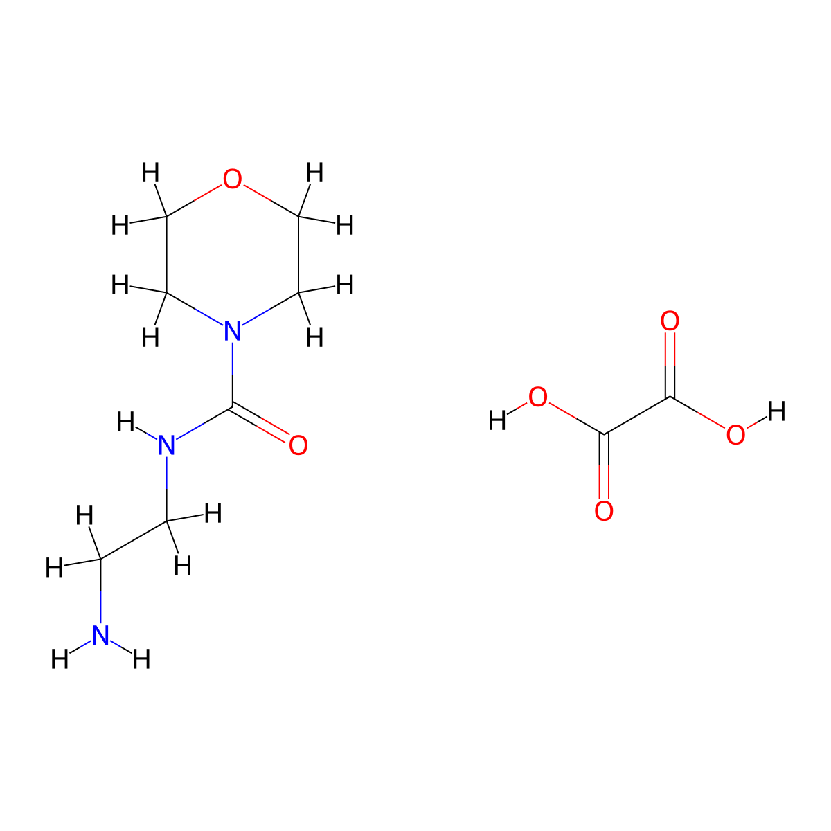 N-(2-aminoethyl)morpholine-4-carboxamide oxalate molecular structure, CAS 154467-16-0