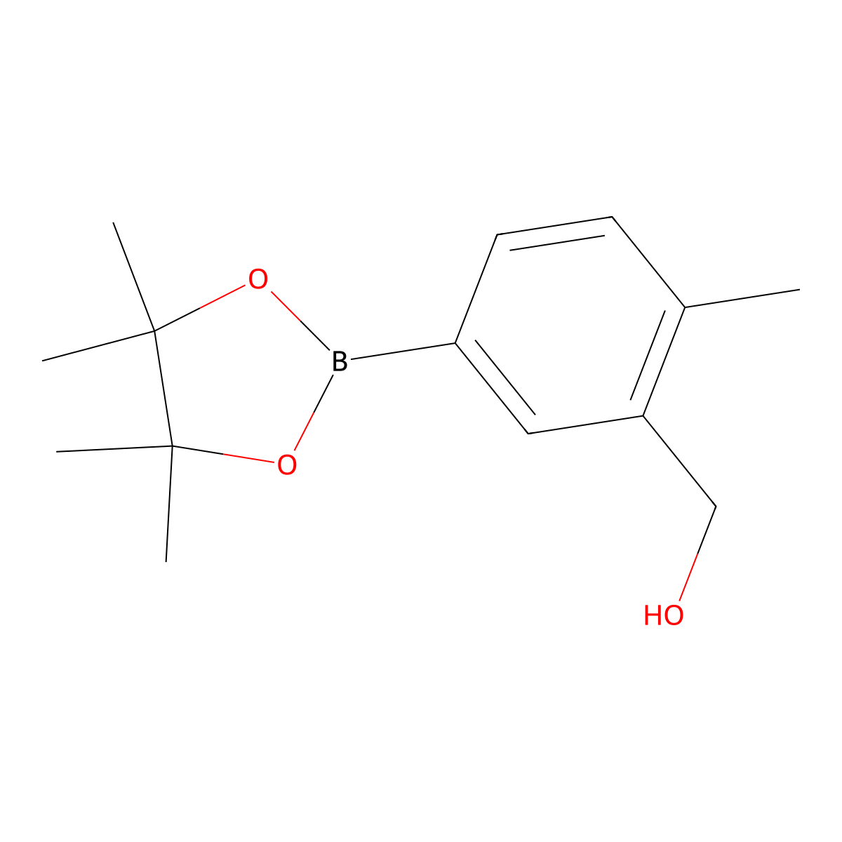 (2-Methyl-5-(4,4,5,5-tetraMethyl-1,3,2-dioxaborolan-2-yl)phenyl)Methanol molecular structure, CAS 1544673-46-2