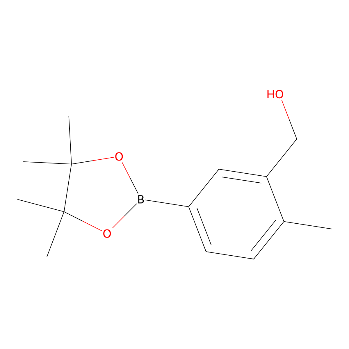 (2-Methyl-5-(4,4,5,5-tetraMethyl-1,3,2-dioxaborolan-2-yl)phenyl)Methanol molecular structure, CAS 1544673-46-2