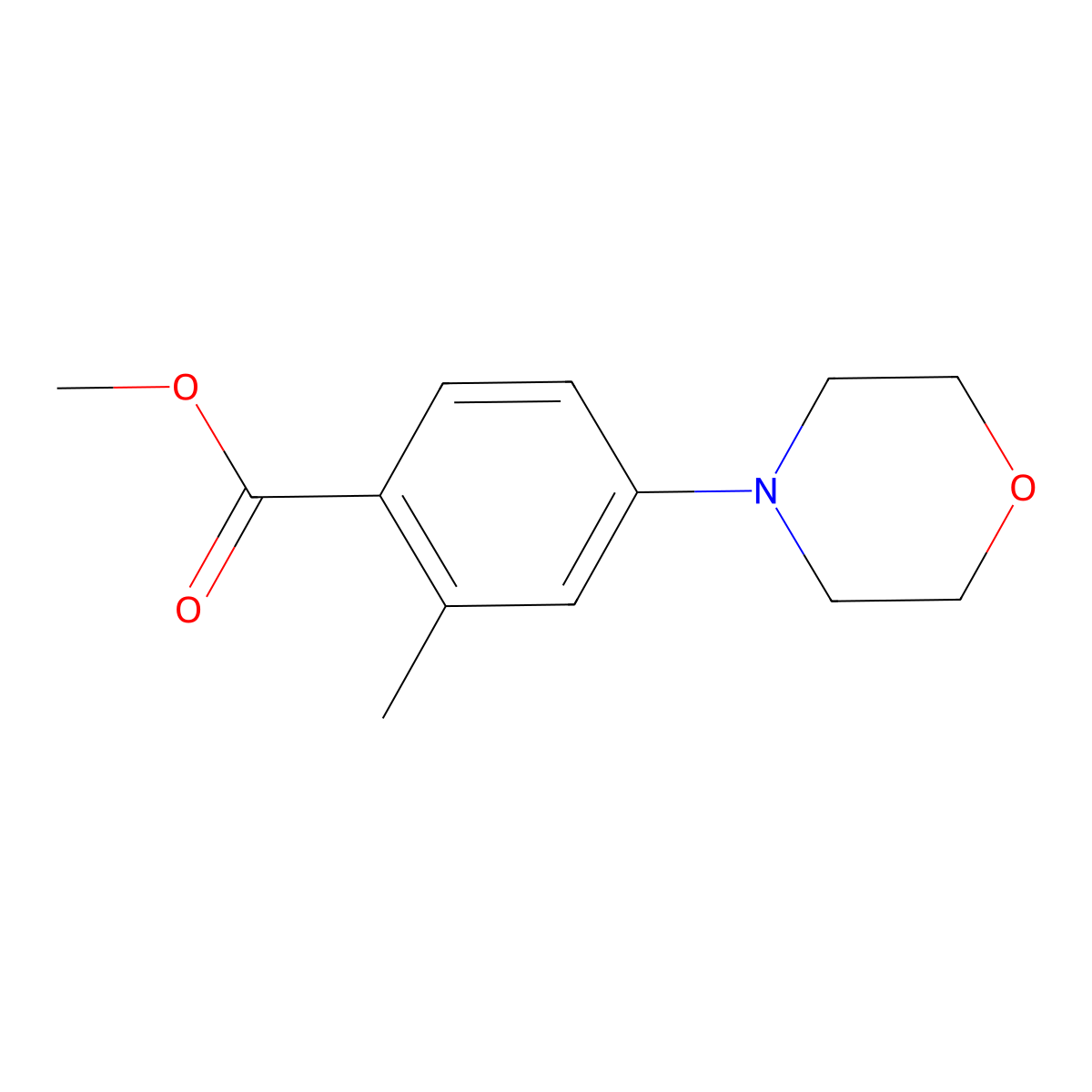 Methyl 2-methyl-4-morpholinobenzoate molecular structure, CAS 1544683-02-4