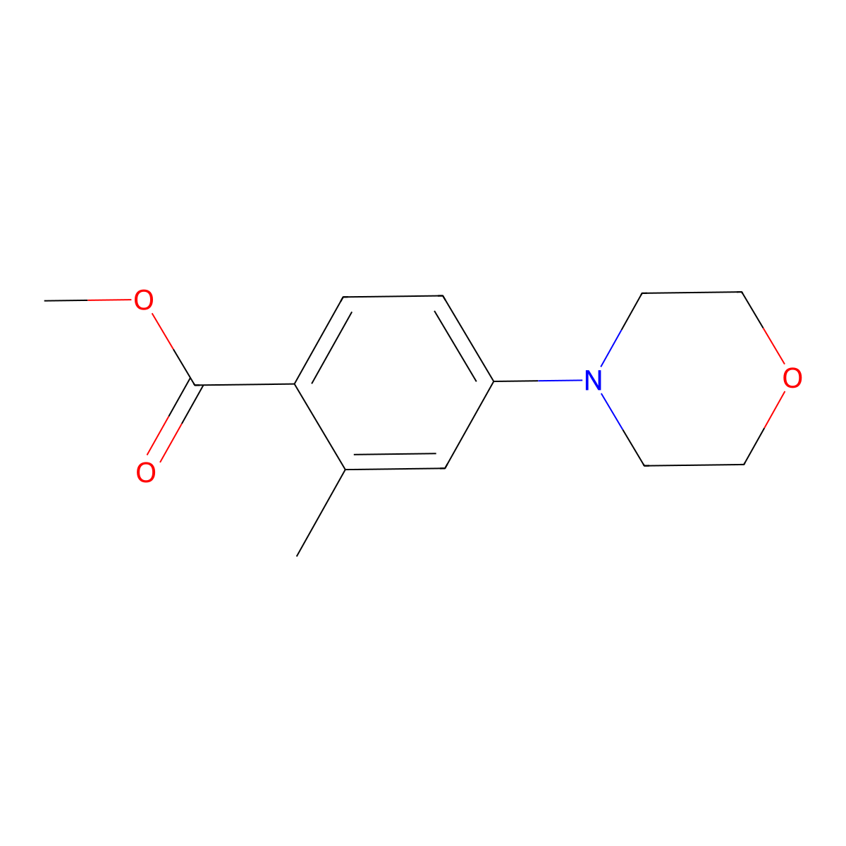 Methyl 2-methyl-4-morpholinobenzoate molecular structure, CAS 1544683-02-4