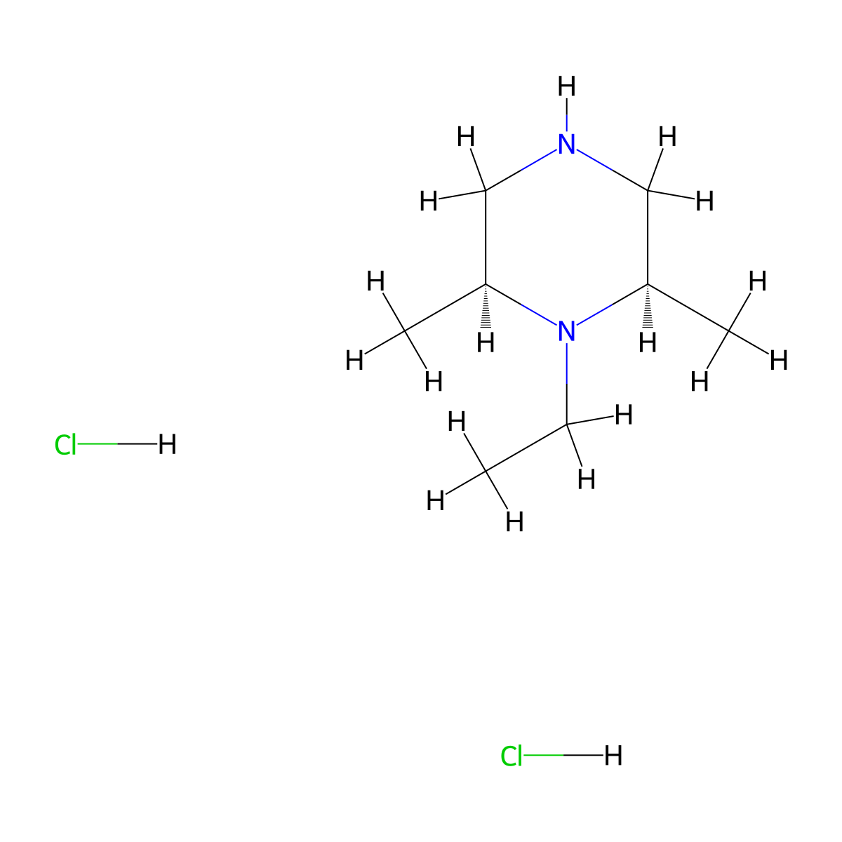 (2S,6R)-1-ethyl-2,6-dimethylpiperazine dihydrochloride molecular structure, CAS 1544684-26-5