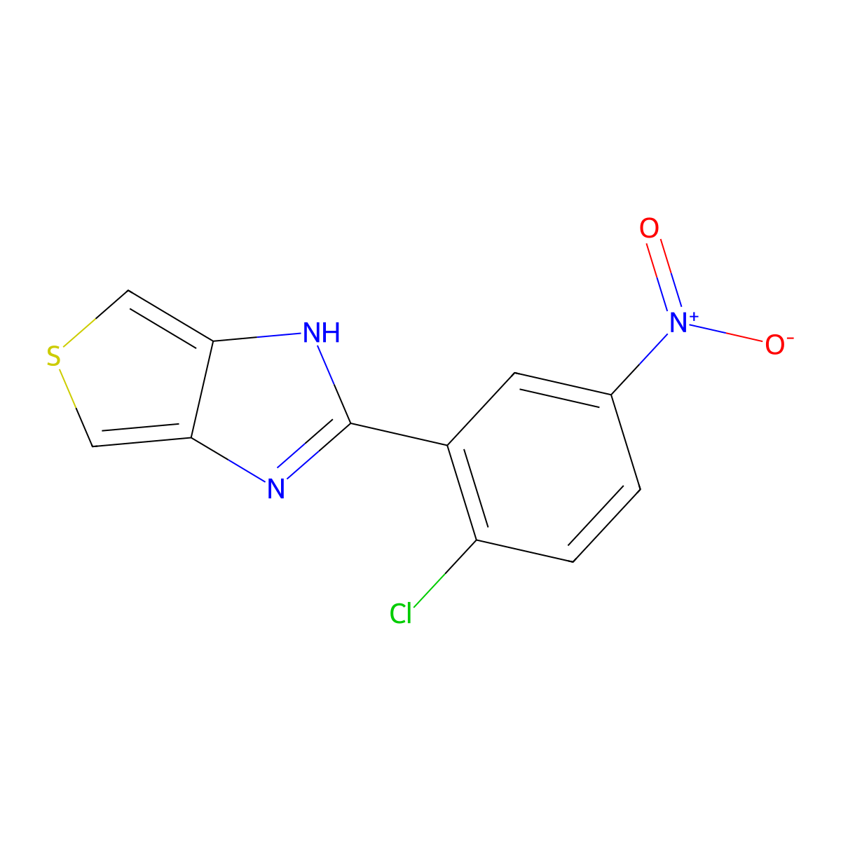 2-(2-Chloro-5-nitrophenyl)-1h-thieno[3,4-d]imidazole molecular structure, CAS 1544684-67-4