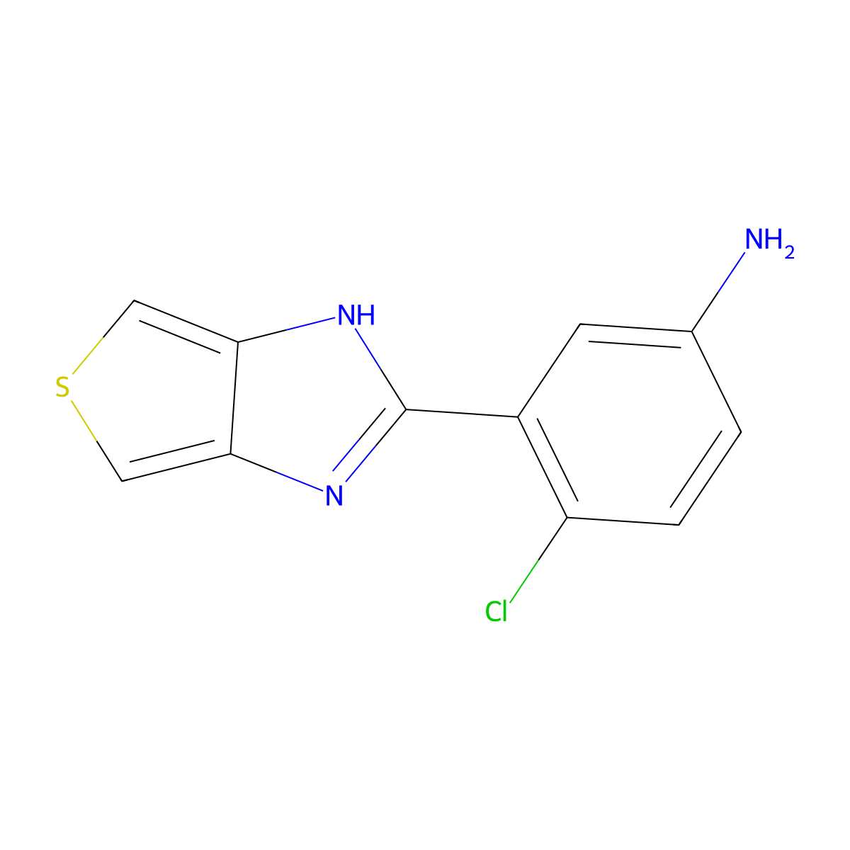 4-Chloro-3-(1h-thieno[3,4-d]imidazol-2-yl)aniline molecular structure, CAS 1544684-70-9