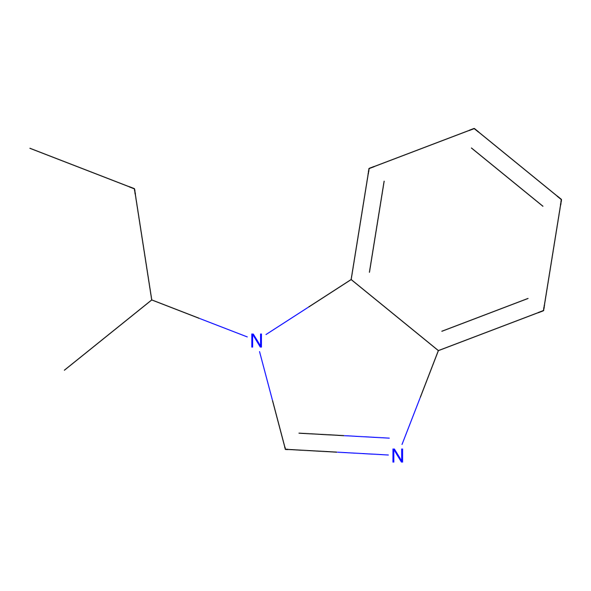 1-Butan-2-ylbenzimidazole molecular structure, CAS 154470-43-6
