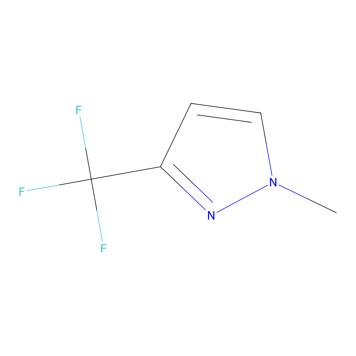 1-Methyl-3-(trifluoromethyl)-1H-pyrazole molecular structure, CAS 154471-65-5