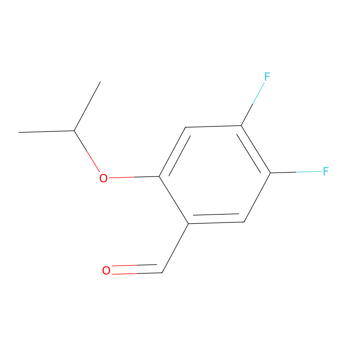 4,5-Difluoro-2-(propan-2-yloxy)benzaldehyde molecular structure, CAS 1544715-31-2