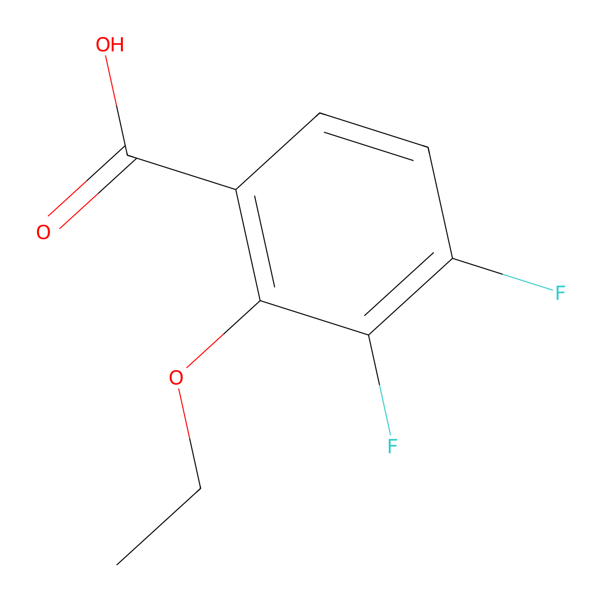 2-Ethoxy-3,4-difluorobenzoic acid molecular structure, CAS 1544715-58-3
