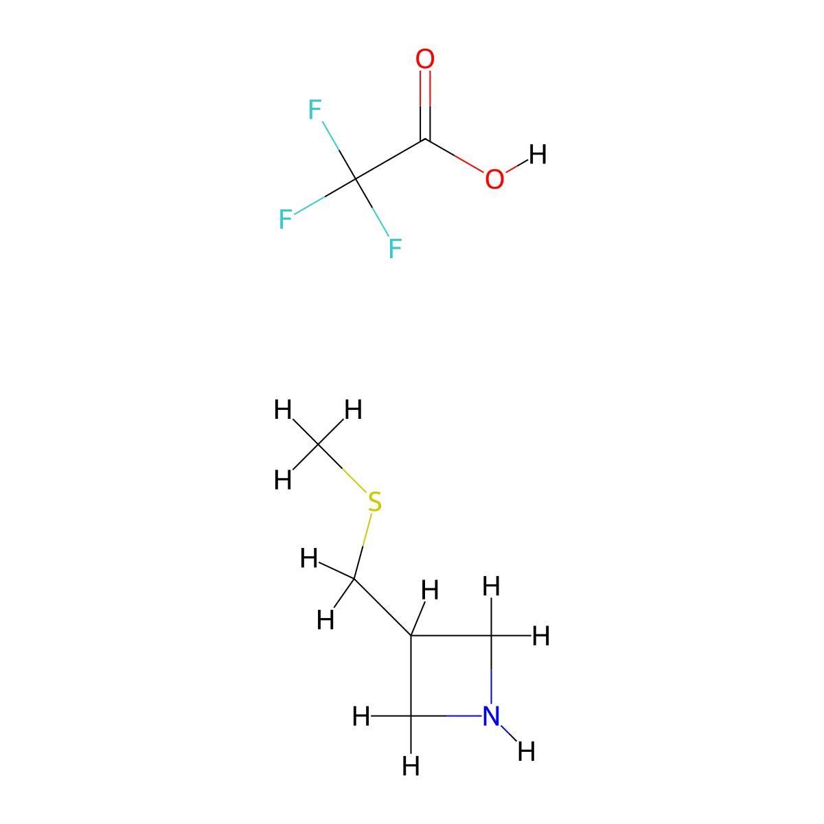 3-[(Methylsulfanyl)methyl]azetidine,trifluoroaceticacid molecular structure, CAS 1544741-13-0