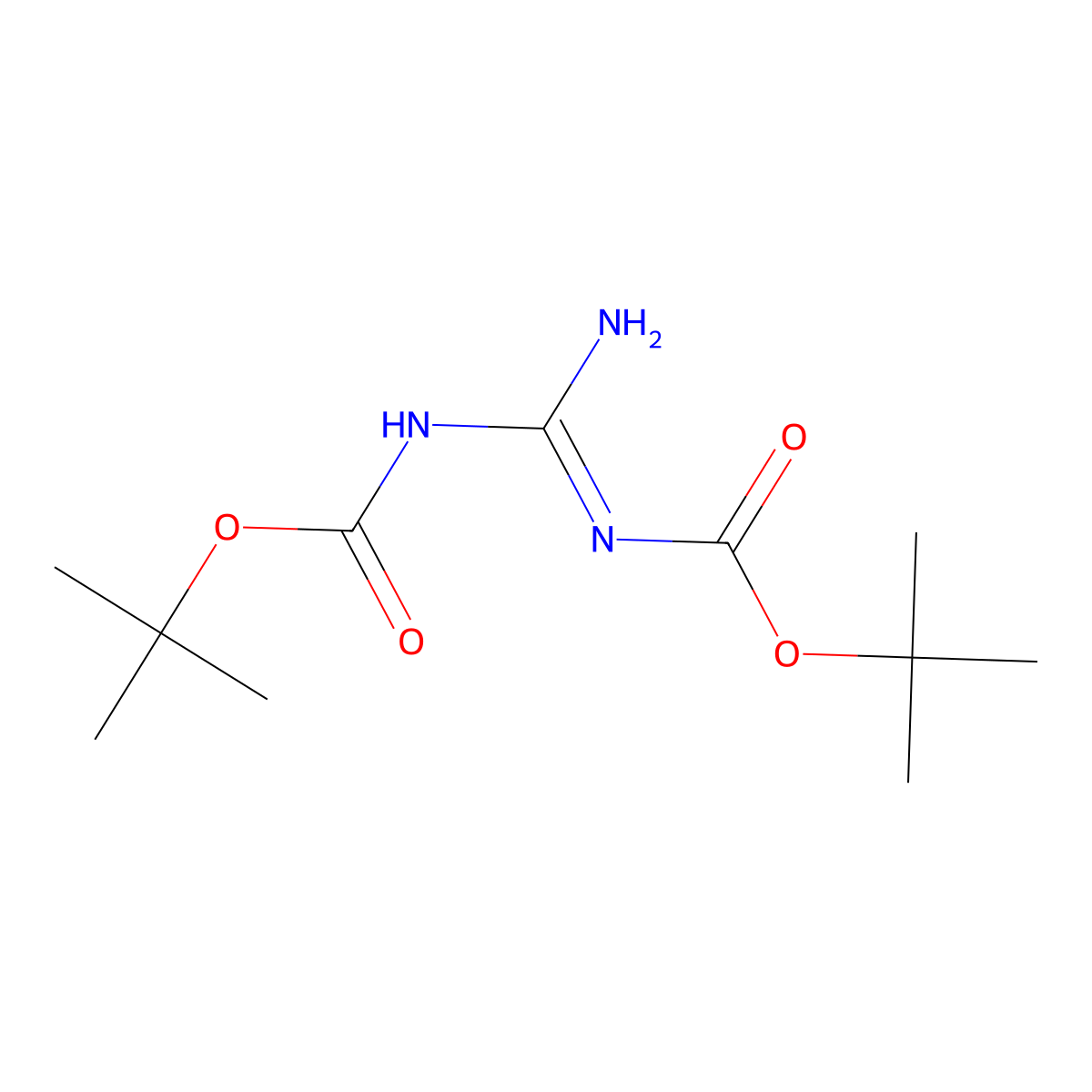 tert-butyl N-[amino-[(2-methylpropan-2-yl)oxycarbonylamino]methylidene]carbamate molecular structure, CAS 154476-57-0