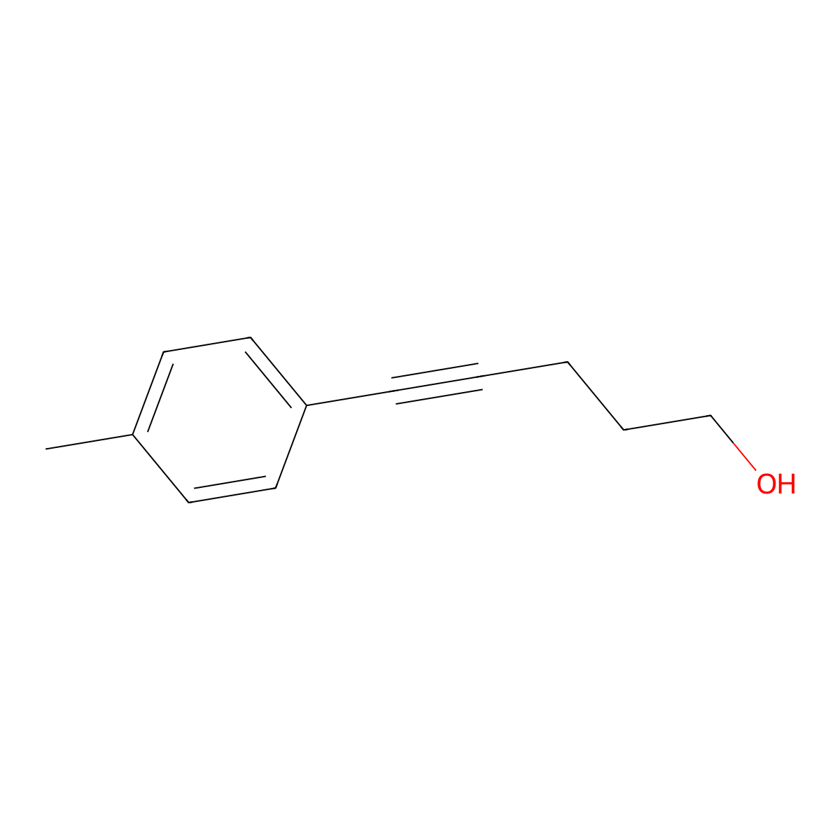 5-(4-Methylphenyl)pent-4-yn-1-ol molecular structure, CAS 154477-02-8