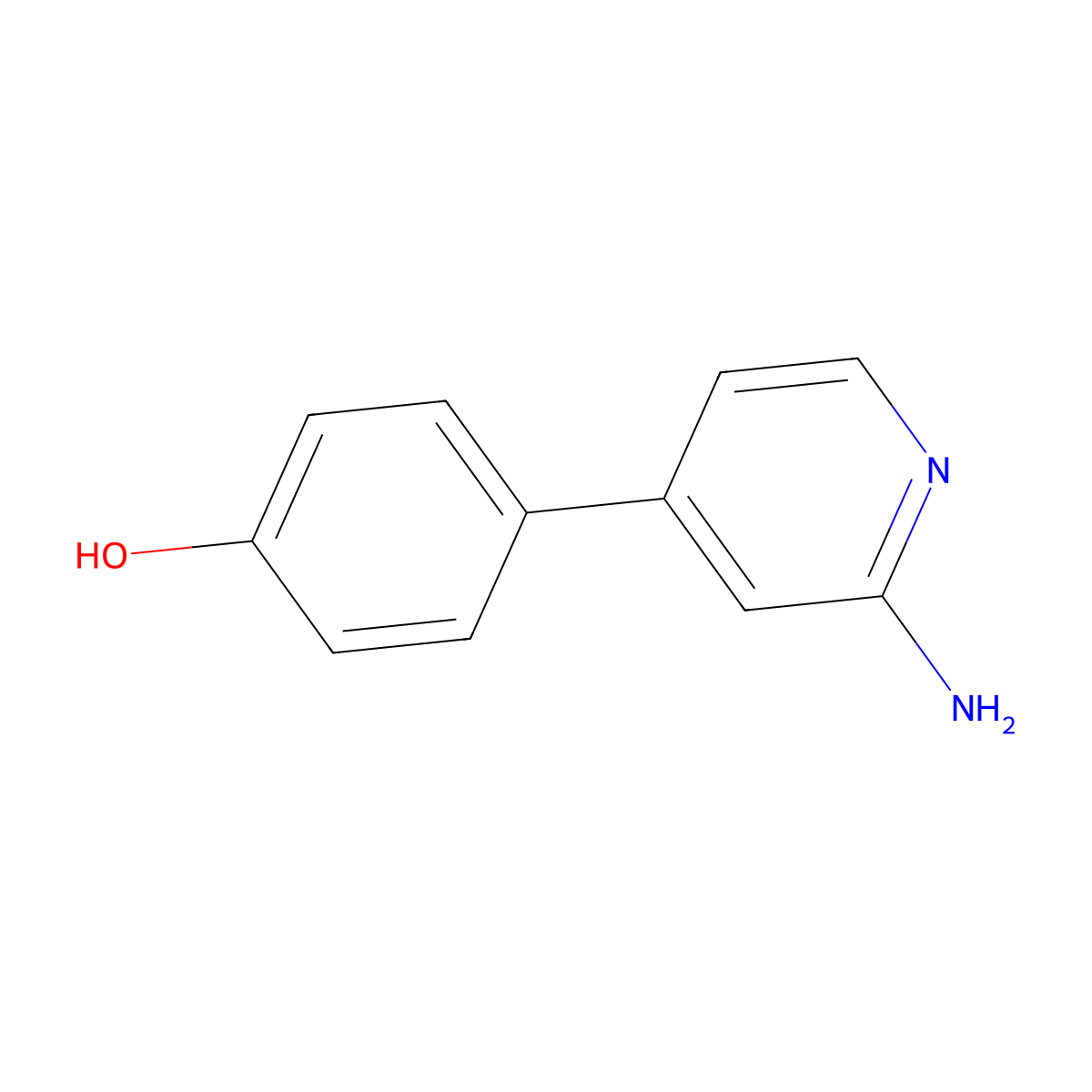 4-(2-Aminopyridin-4-yl)phenol molecular structure, CAS 1544775-67-8