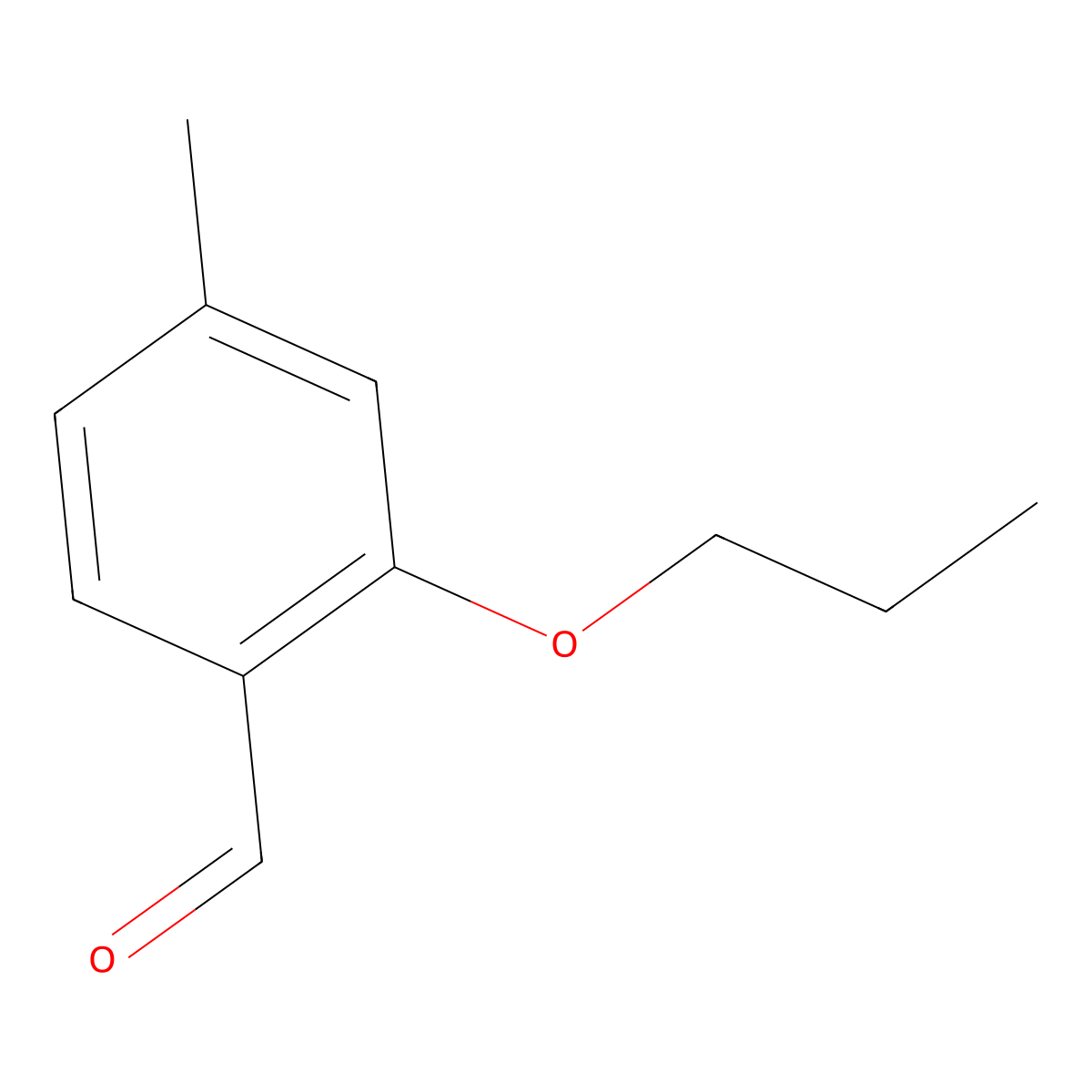 Benzaldehyde, 4-methyl-2-propoxy- molecular structure, CAS 154478-30-5