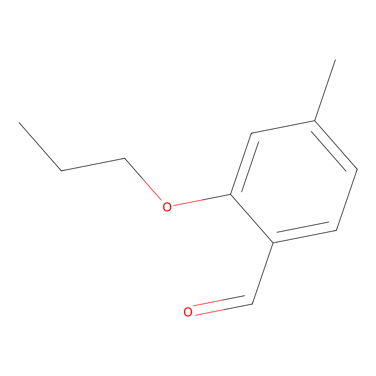 Benzaldehyde, 4-methyl-2-propoxy- molecular structure, CAS 154478-30-5