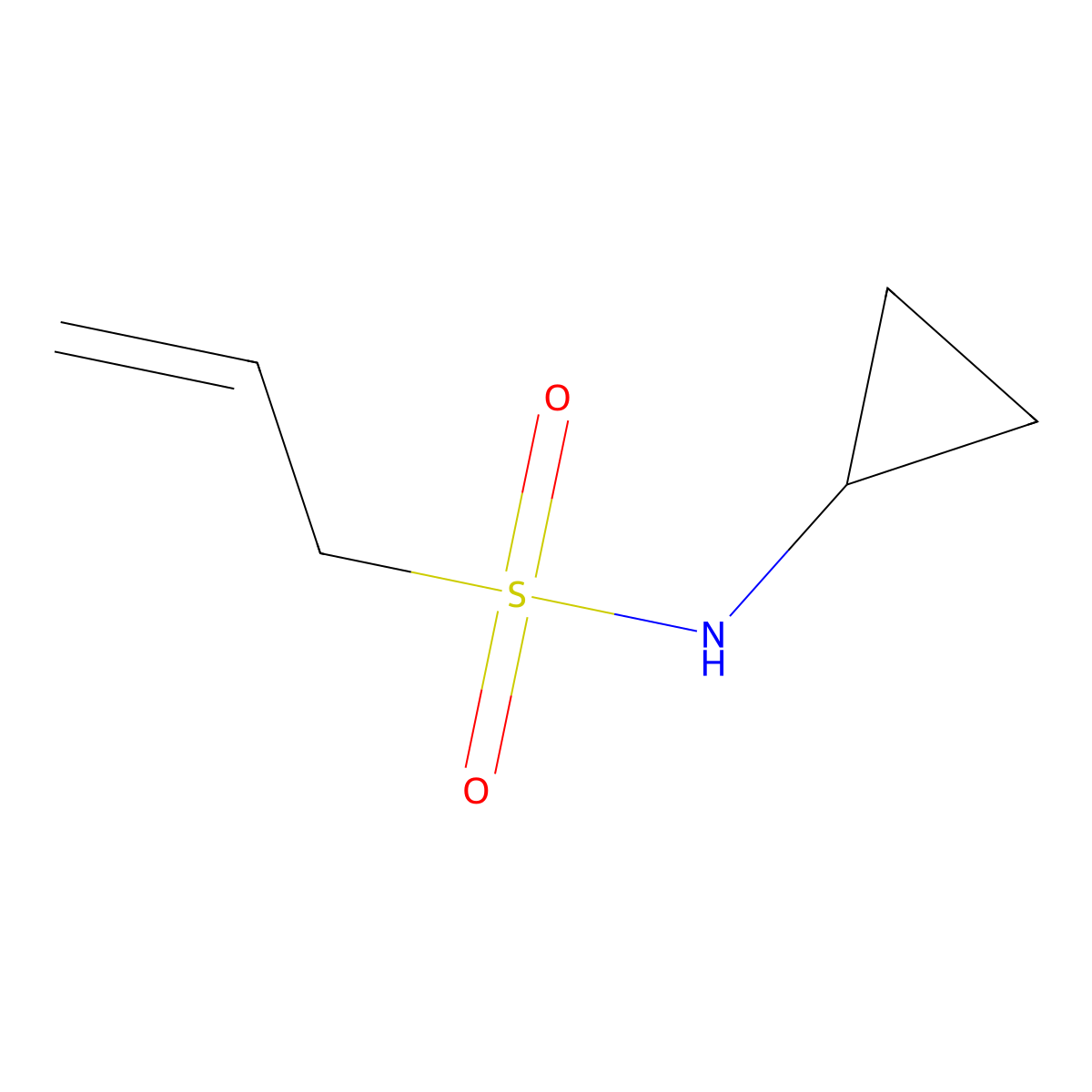 N-cyclopropylprop-2-ene-1-sulfonamide molecular structure, CAS 1544781-59-0