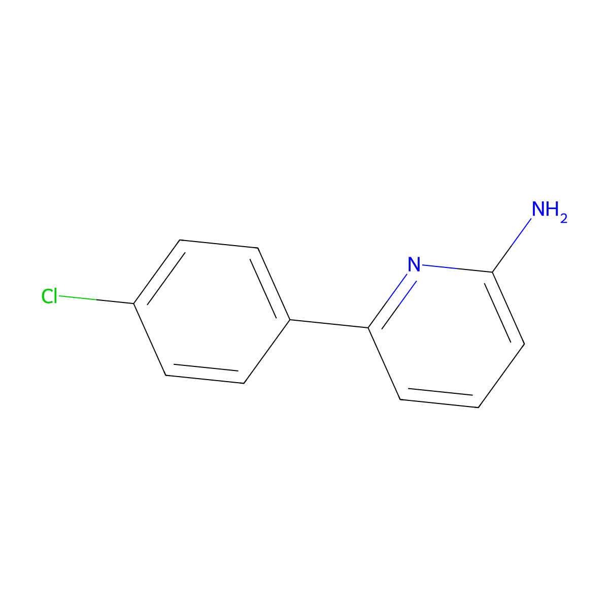 6-(4-Chlorophenyl)pyridin-2-amine molecular structure, CAS 154479-26-2