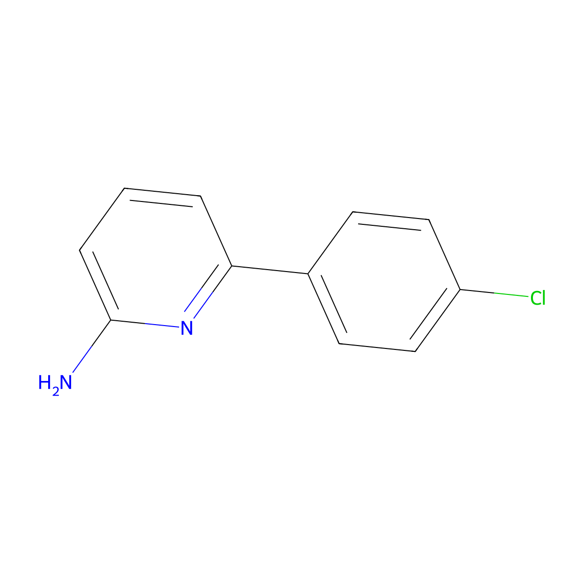 6-(4-Chlorophenyl)pyridin-2-amine molecular structure, CAS 154479-26-2
