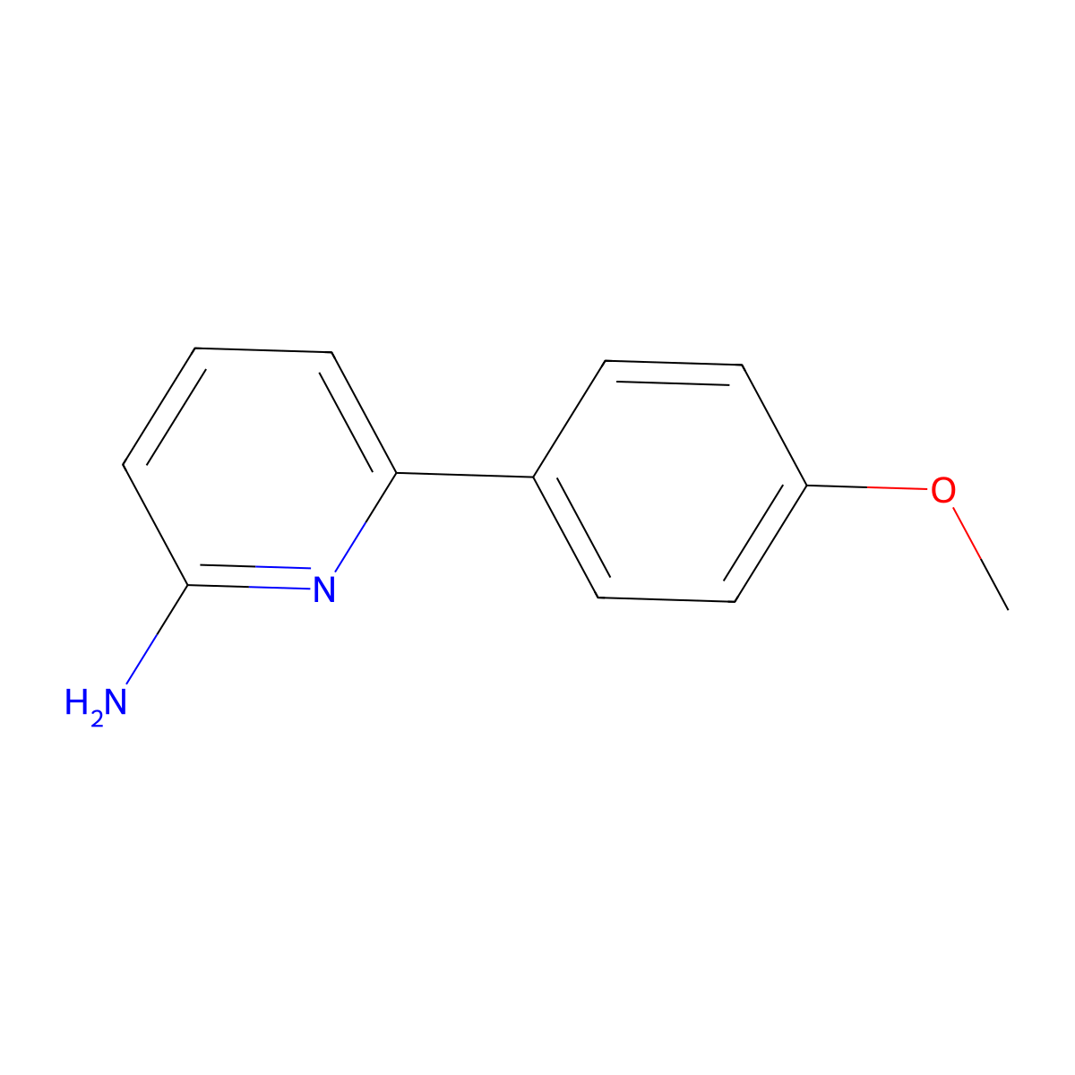 6-(4-Methoxyphenyl)-2-pyridinamine molecular structure, CAS 154479-27-3