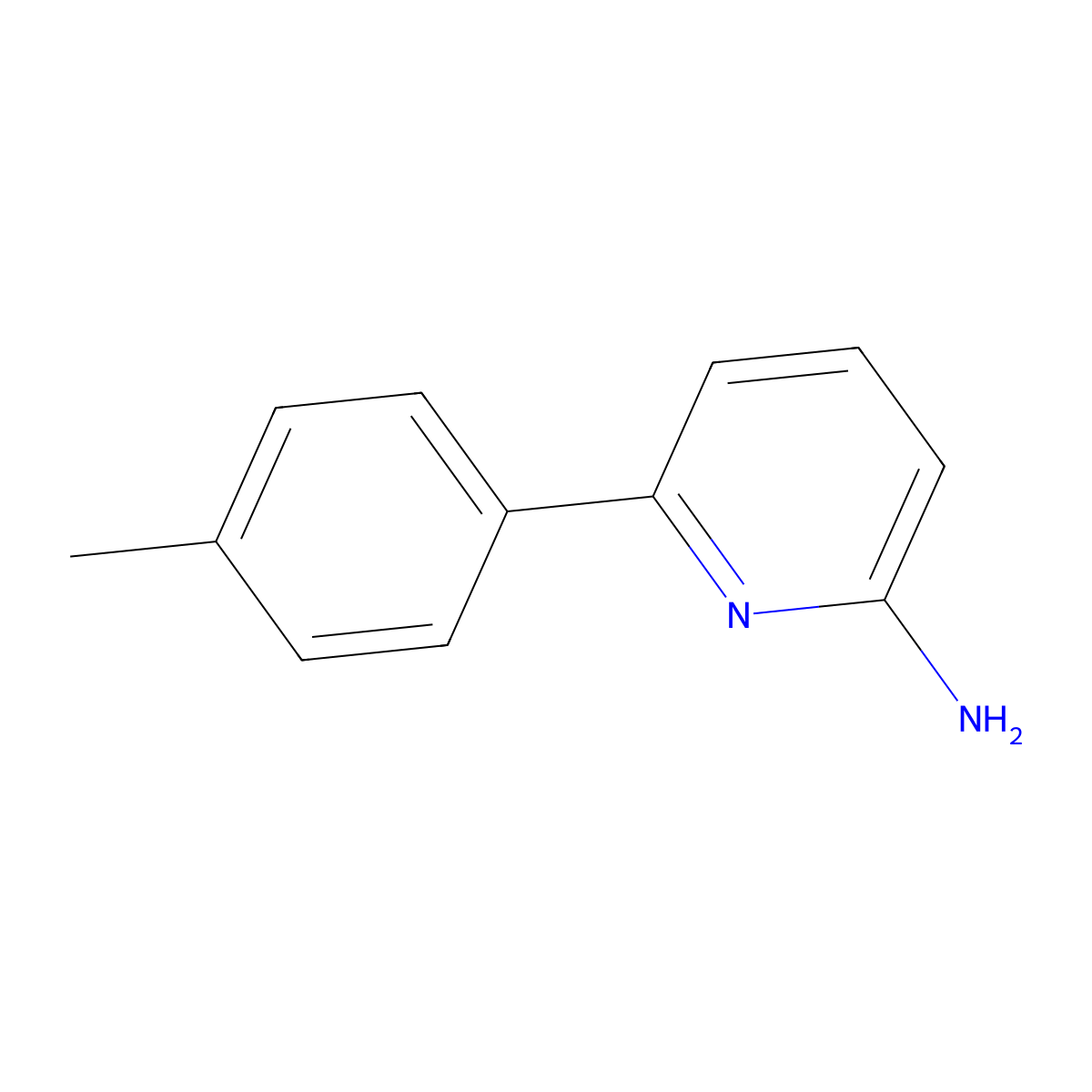 6-(p-Tolyl)pyridin-2-amine molecular structure, CAS 154479-28-4