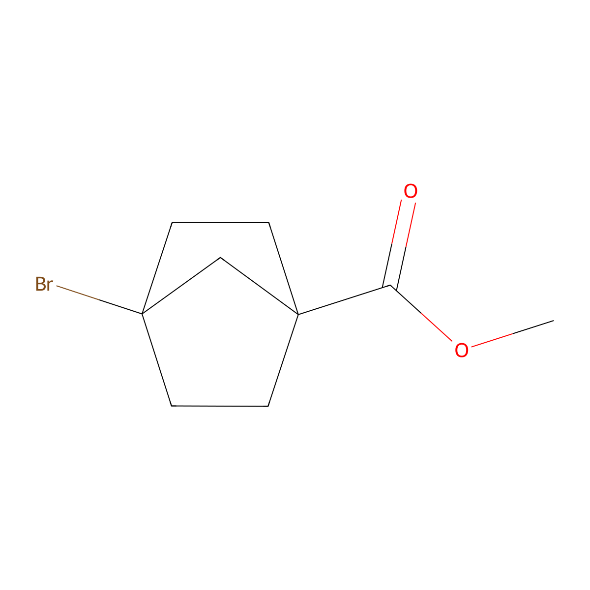Methyl 4-bromobicyclo[2.2.1]heptane-1-carboxylate molecular structure, CAS 15448-84-7