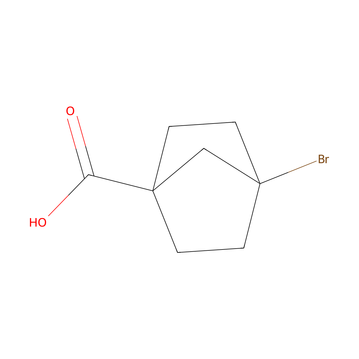 4-Bromobicyclo[2.2.1]heptane-1-carboxylic acid molecular structure, CAS 15448-85-8