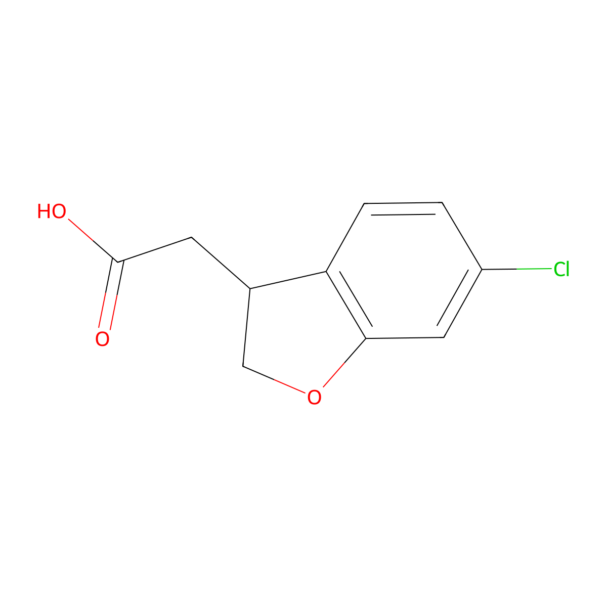 6-Chloro-2,3-dihydrobenzofuran-3-acetic Acid molecular structure, CAS 1544807-72-8